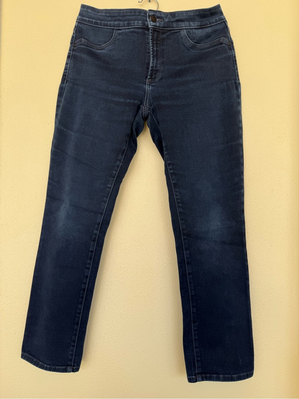 NYDJ Jeans - Straight Leg Dark Blue, 8 Petite, FREE Jewelry Gift With Purchase!